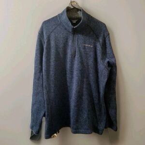 Eddie Bauer Blue Mens XXL Radiator Pullover Half Zip Comfortable Quality GUC